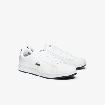 Lacoste Carnaby Evo Leather Sneakers - Tenisky Pánské Bílé | CZ-0kGcp1